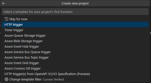 Create a Web Api Using a Http Triggered Azure Function App With vs Code